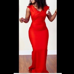 Red maxi wedding guest dress 🔥🔥 show stopper